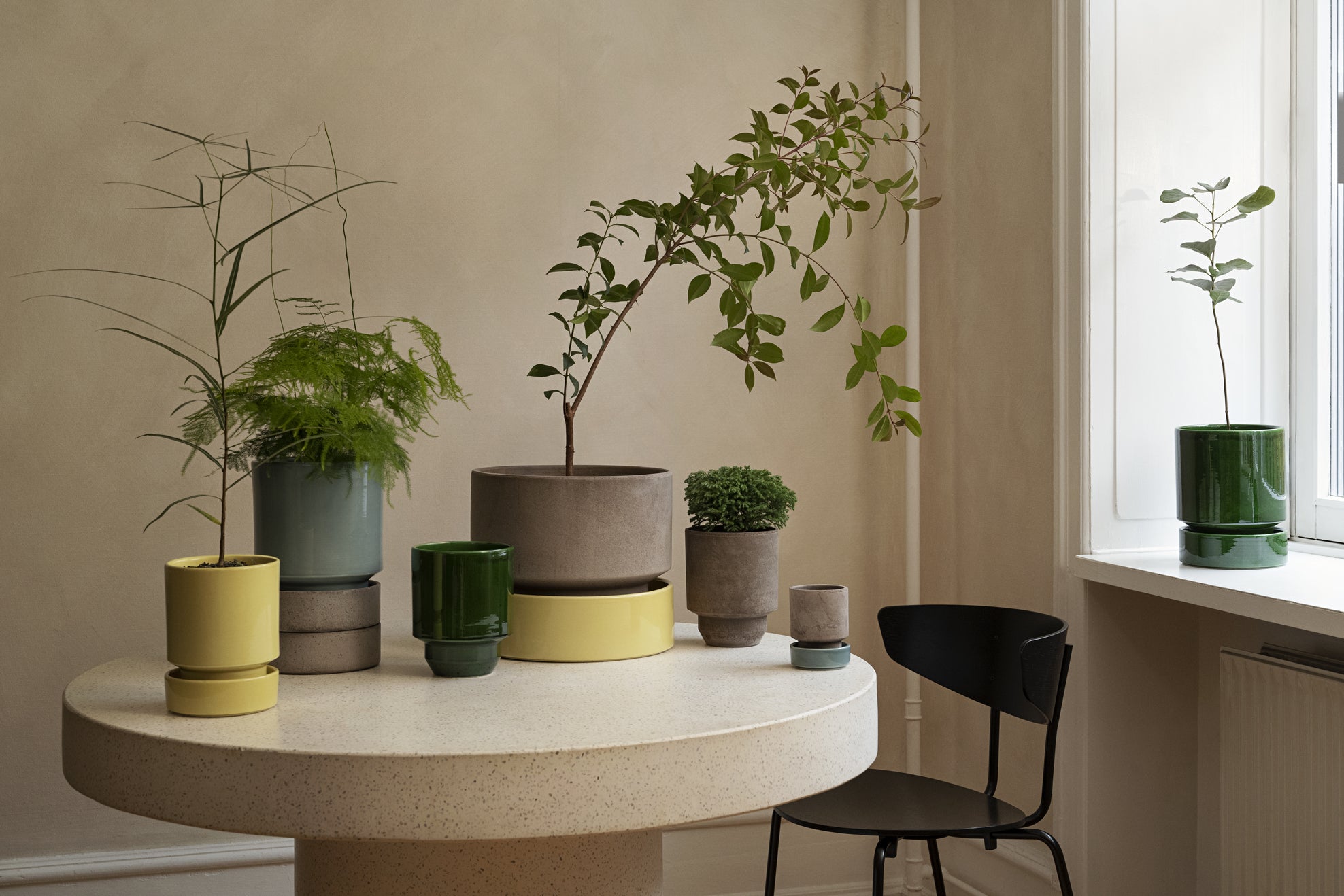 Hoff underskål, glaseret Pale Yellow