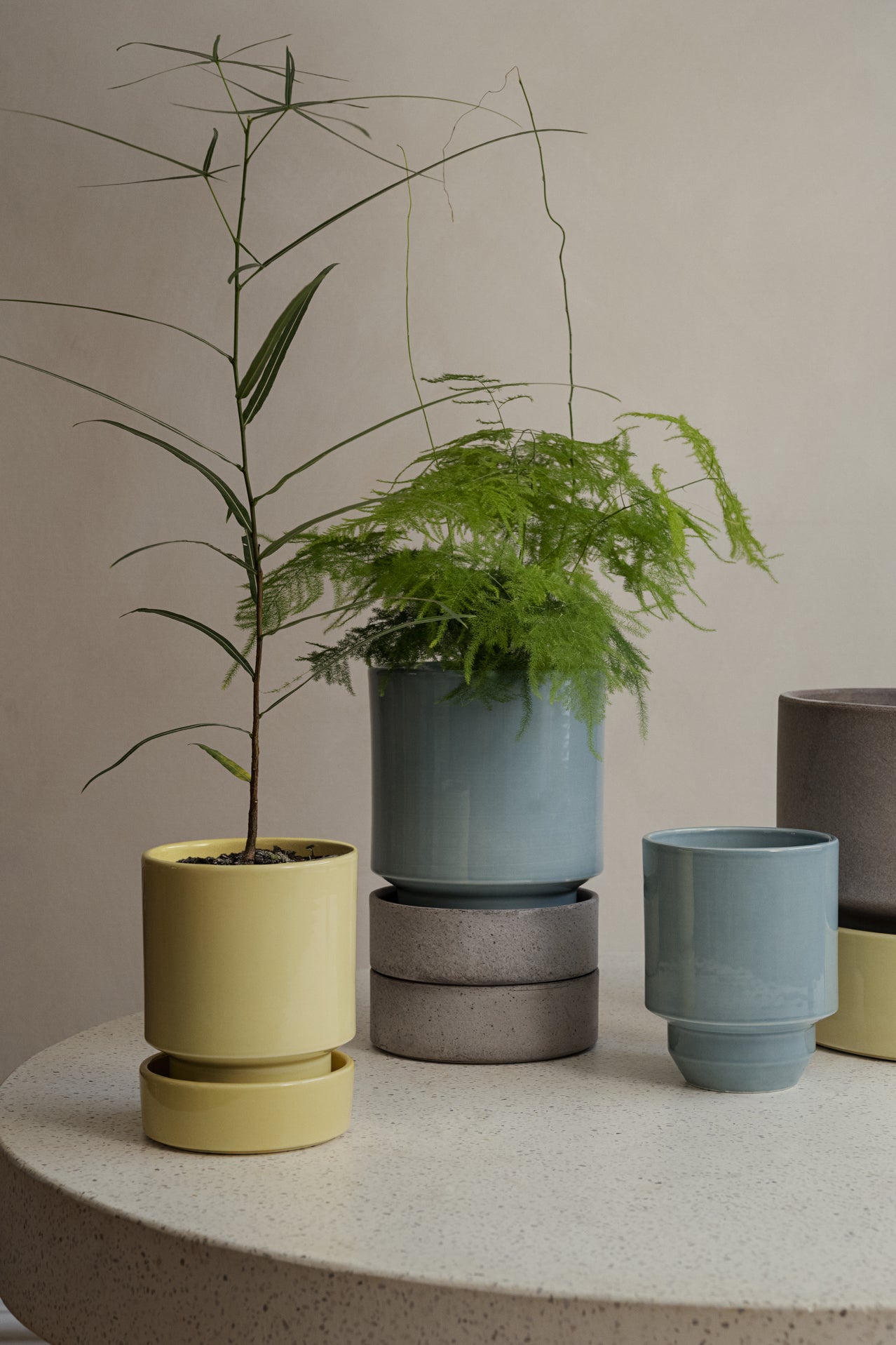 Hoff underskål, glaseret Pale Yellow