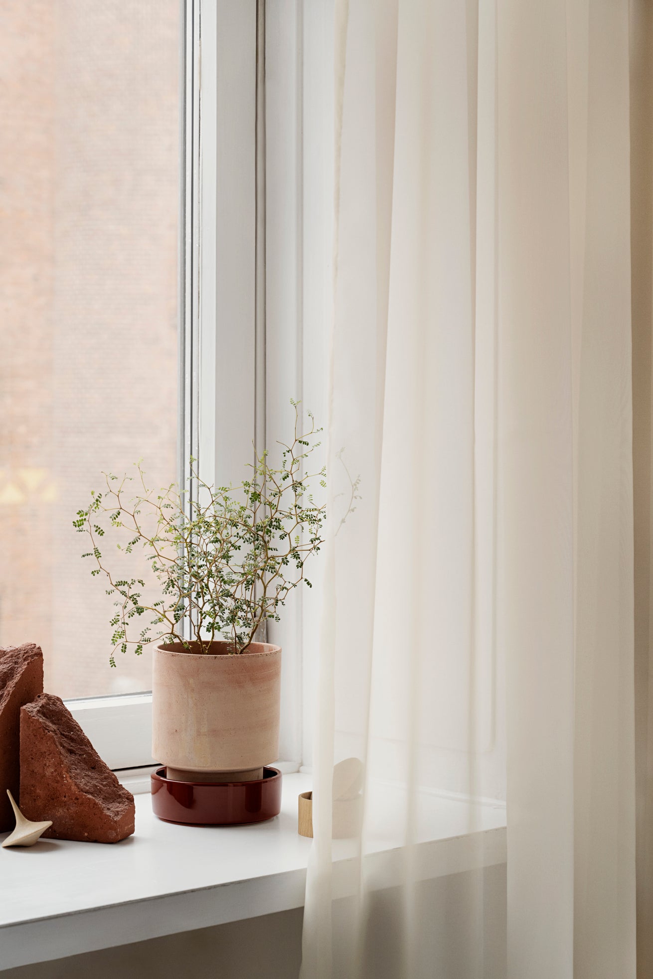 Hoff krukke, raw rosa + Burgundy underskål