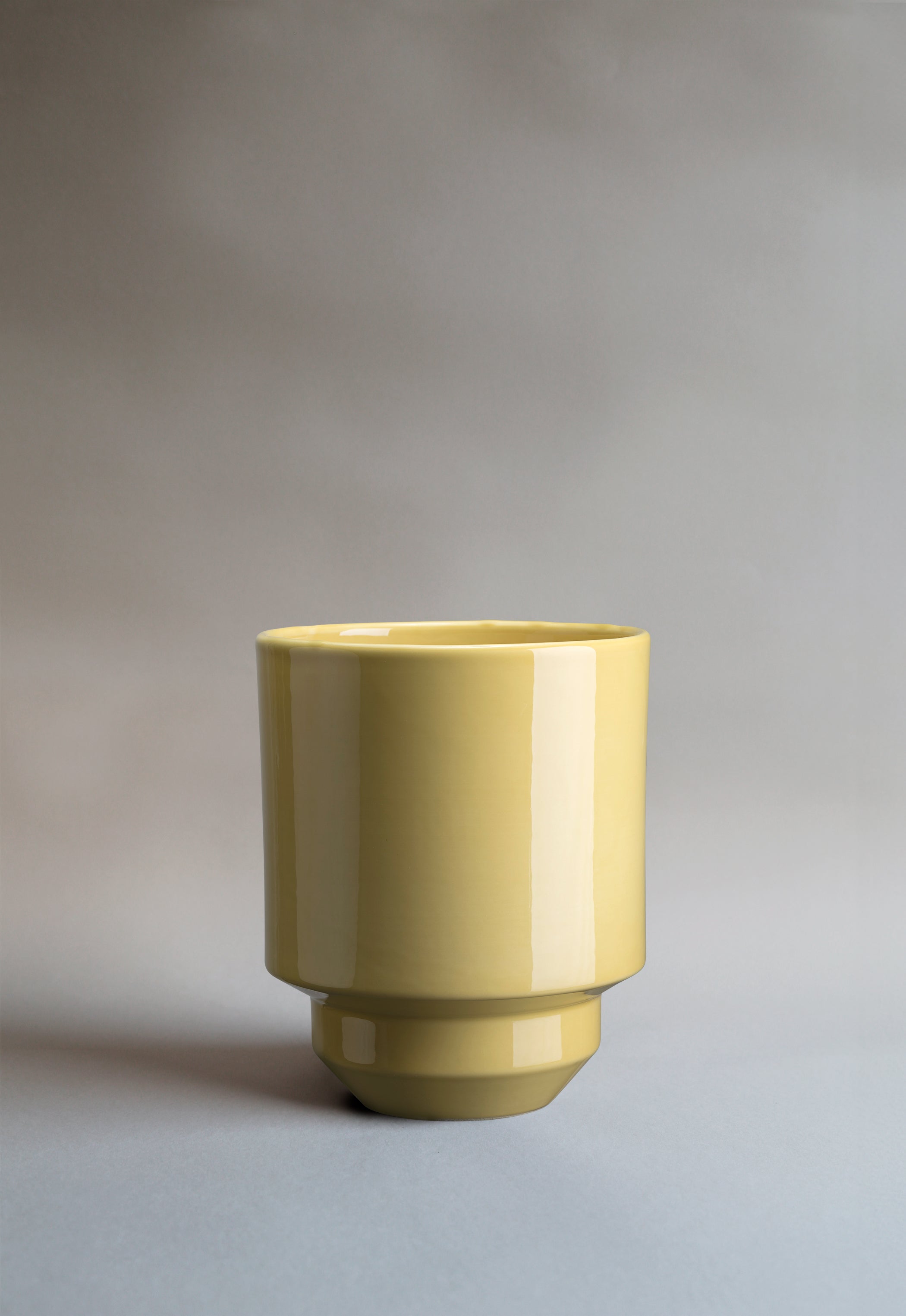 Hoff krukke, glaseret, Pale Yellow