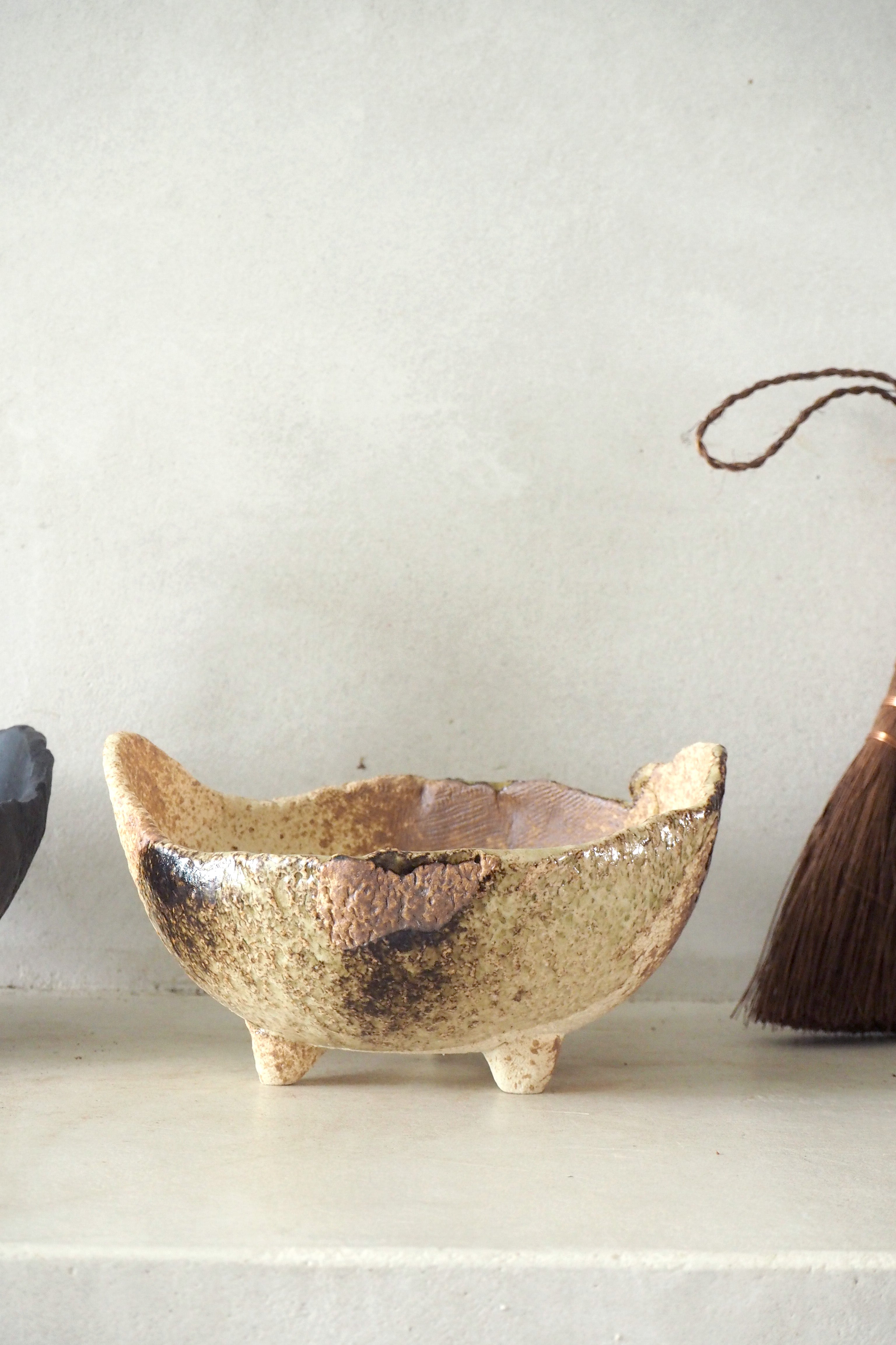 Japansk bonsai krukke, håndlavet, brun